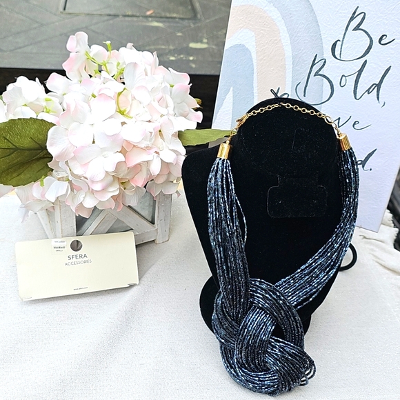 SFERRA Jewelry - Necklace Bohemian Blue Beaded Necklace Elegant Wear Resortwear Business Casual